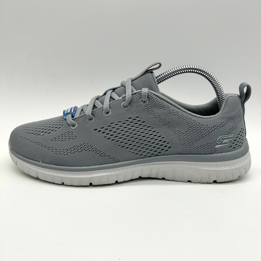 Skechers‎ Virtue Ambrosia Vegan Shoes Women 9 Gray Mesh Casual Daily Sneakers